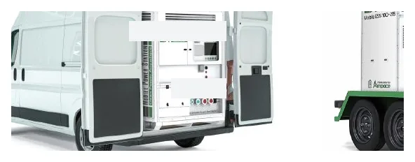 Energy storage in the service vehicle